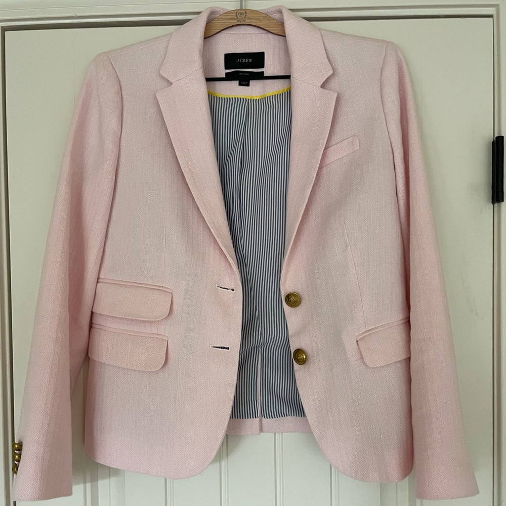 J.Crew Dalton pink blazer in size 4.